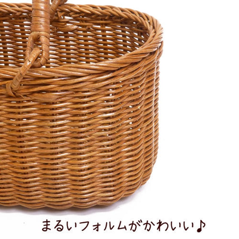 型番694 籐かごバッグ 手編み 買い物かご 収納・整理バスケット 小物