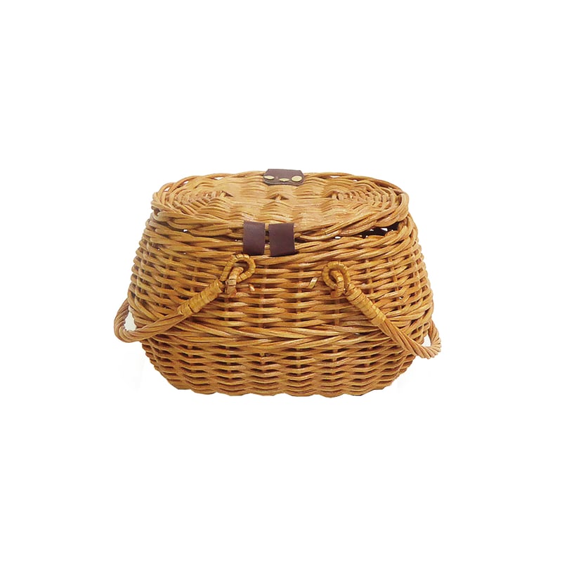 品番6015 籐かごバスケット 小物入れ ナルちゃんバッグ お菓子ギフト