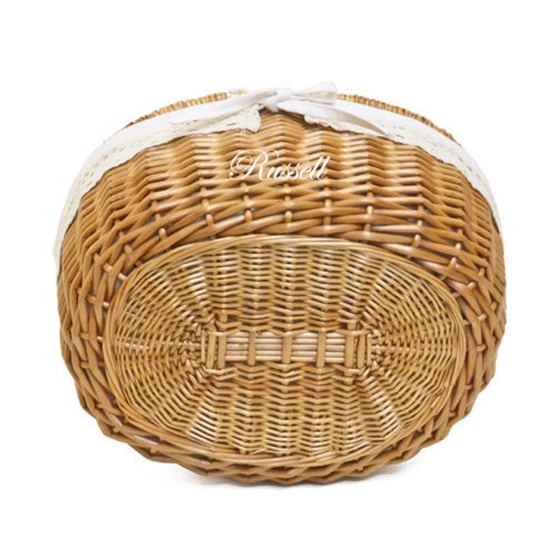 品番709 ふた付き 布付き かわいいピクニックバスケッ ト M