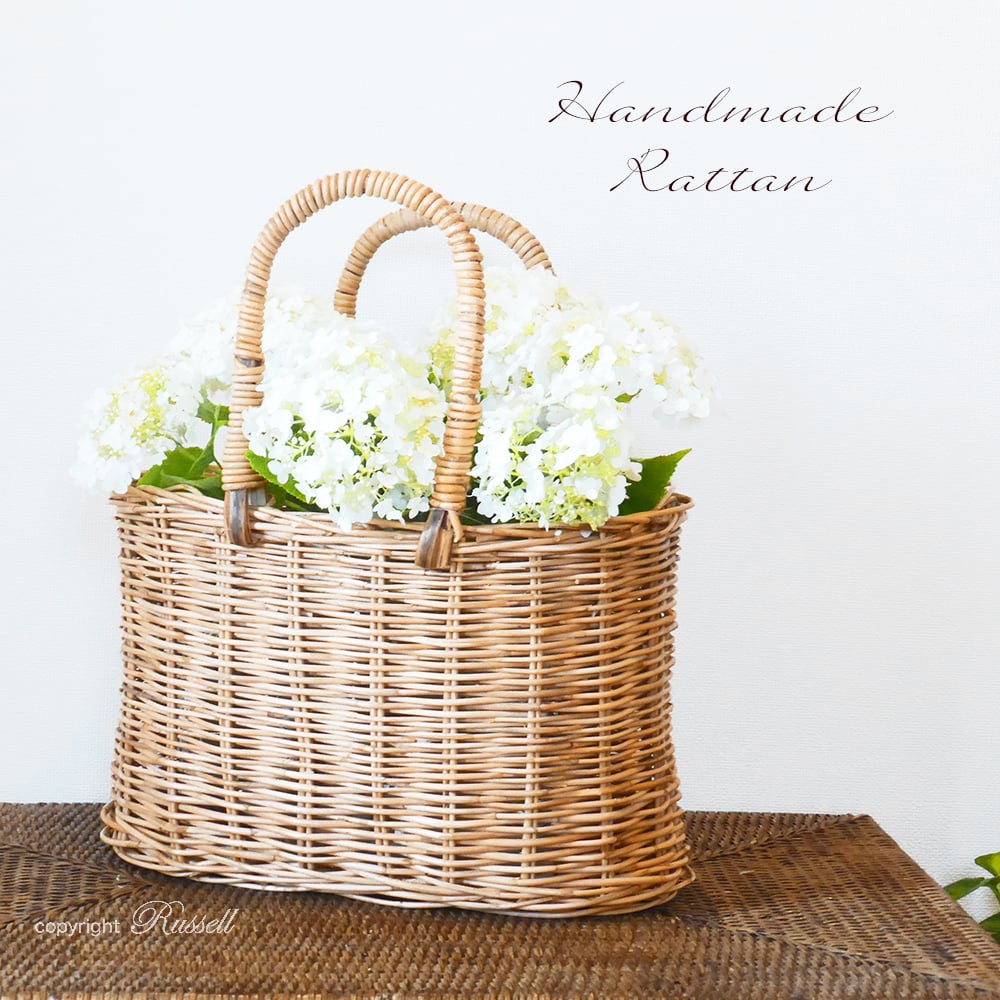 型番RSL-02 数量限定 籐かごバスケット かごバッグ 収納整理カゴ 小物