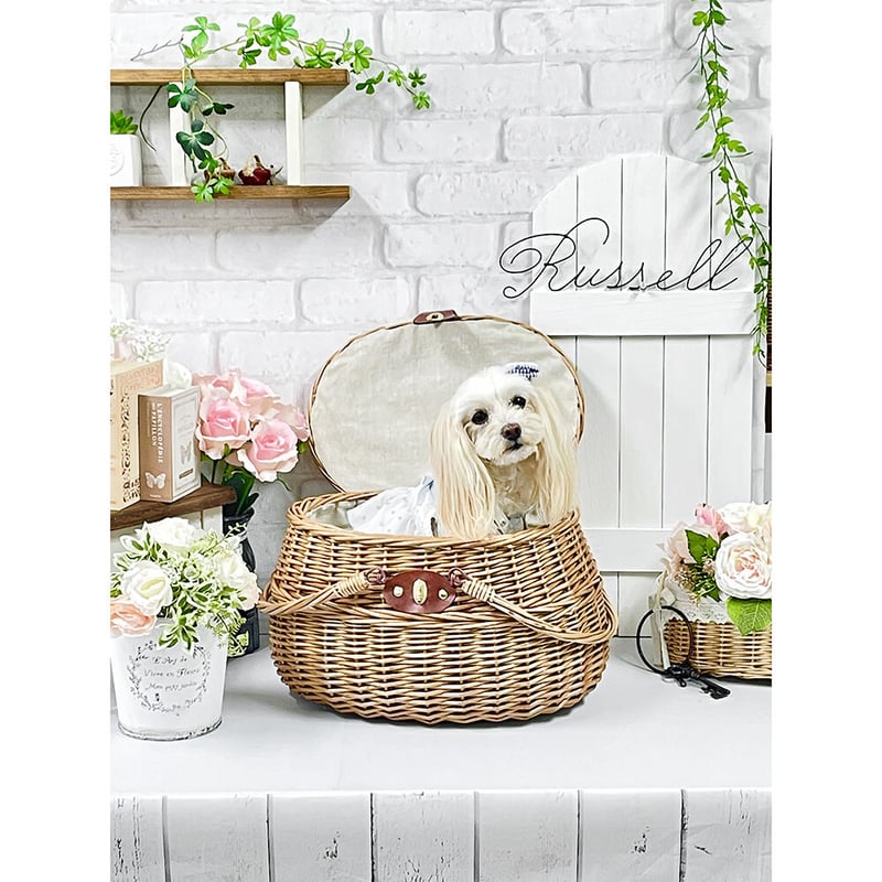 品番800-S 内布付き ハンドル付き かごバスケット【かごのお店