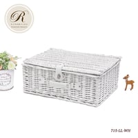 型番399BR 籐かごバスケット 収納ふた付きカゴ カラーボックス 棚