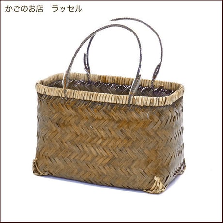 型番247（２４７） 竹 市場かご 手提げバッグ 買い物かごバッグ 一閑張り材料 【かごのお店ラッセルSTORES】