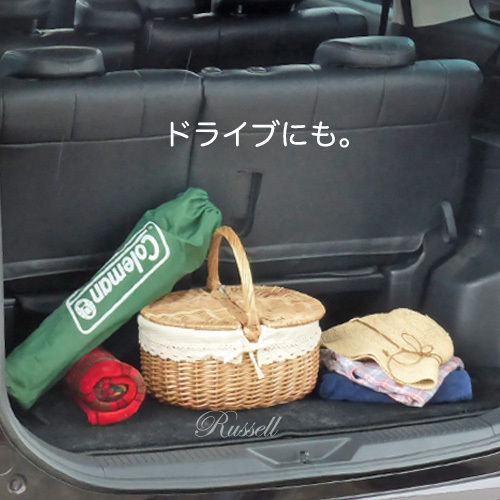 品番709 ふた付き 布付き かわいいピクニックバスケッ ト M【かごのお