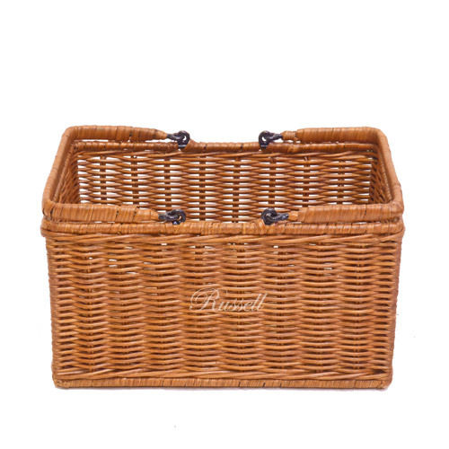 型番4010(4010) 良質ラタンバスケット 籐かご 取っ手付き 小物入れ