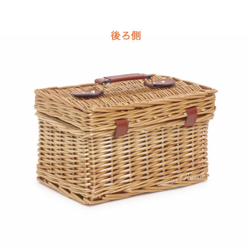 布付き ハンドル付き 柳バスケット かご ピクニックバスケット【かごの