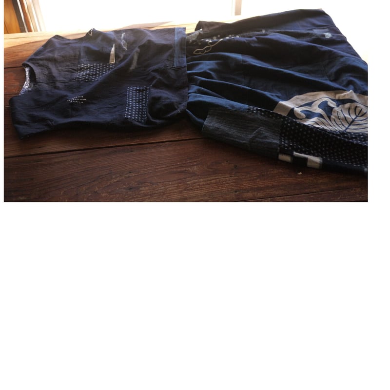 古布ベストとギャザースカートのセットアップ | お日柄洋裁店*littlepig