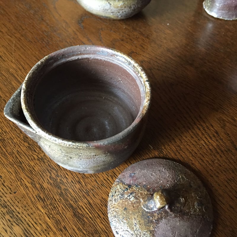 備前焼 山本陶秀 煎茶器一揃え Bizen ceramic Yamamoto Tosyu te