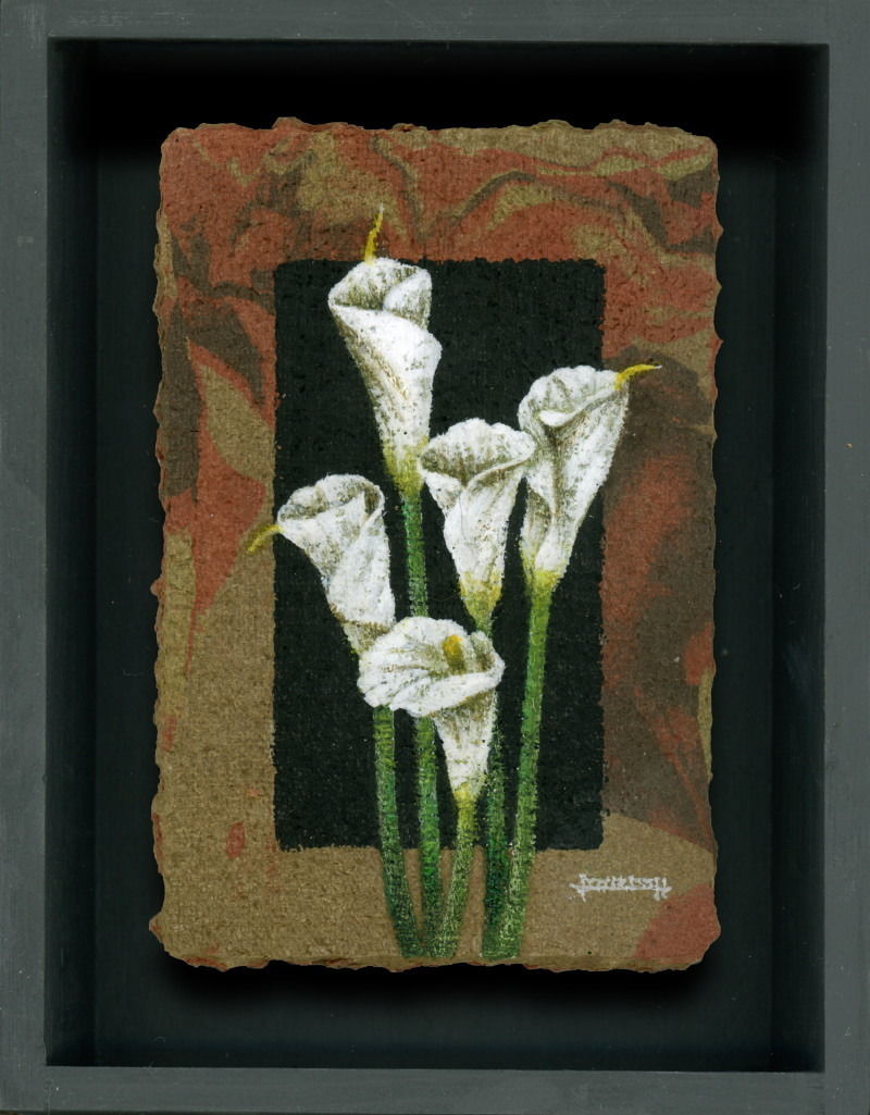 増本憲樹 陶彩画 [優花（カラー)] ※送料・税込 | 葵画廊