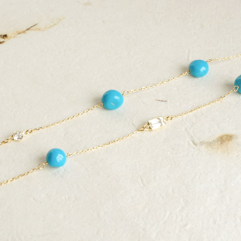 K18ターコイズロングネックレス | ATOMA