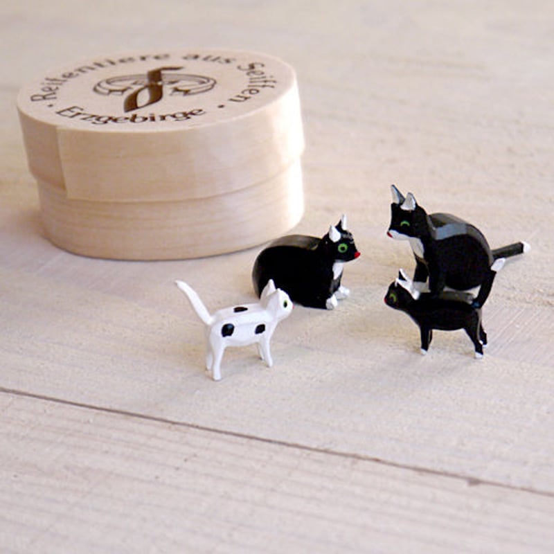 ザイフェン・ミニチュア】わっぱ入り:ちいさな4匹のねこ | Little