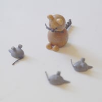 ザイフェン・ミニチュア】わっぱ入り:ちいさな4匹のねこ ザイフェン・ミニチュア】わっぱ入り:ちいさな4匹のねこ