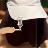 帽子につけるバックミラー　大型ミラー