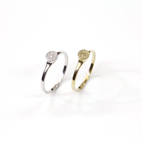 CAV-R02-SILVER/Carve Diamond Ring/カーブダイヤモンドリング