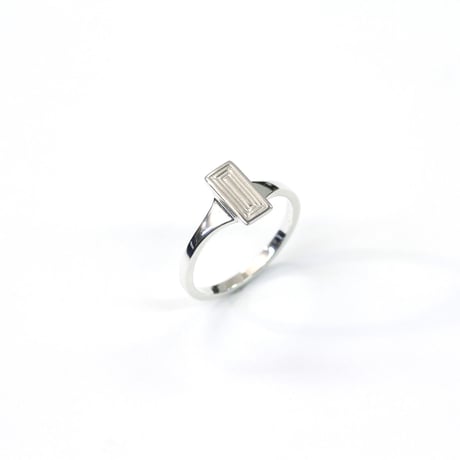 CAV-R03-SILVER/Carve Baguette Ring/カーブバゲットリング