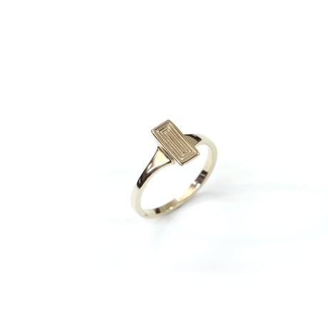 CAV-R03-GOLD/Carve Baguette Ring/カーブバゲットリング