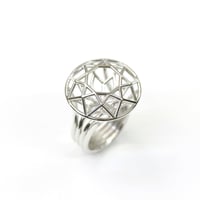 LIJ-R01M-SILVER/Line Diamond Ring/ラインダイヤモンドリング