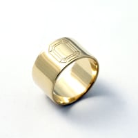 CAV-R05-GOLD/Carve Emerald Flat Ring/カーブエメラルドフラットリング