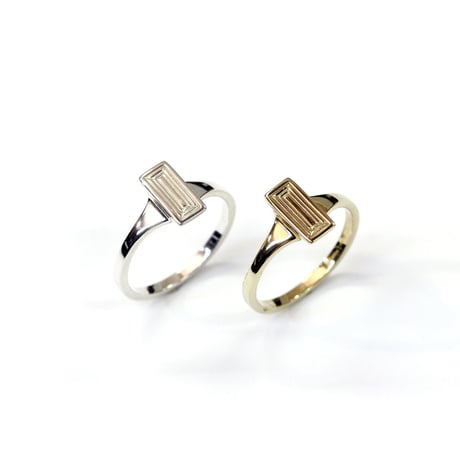 CAV-R03-SILVER/Carve Baguette Ring/カーブバゲットリング