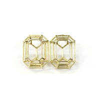 LIJ-E02S-GOLD/Line Emerald Pierce/ラインエメラルドピアス