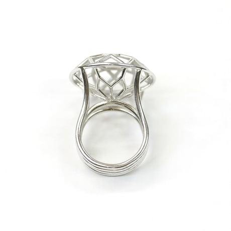 LIJ-R01M-SILVER/Line Diamond Ring/ラインダイヤモンドリング