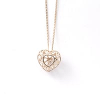 LIJ-N03S-PINKGOLD/Line Heat Pendant/ラインハートペンダント