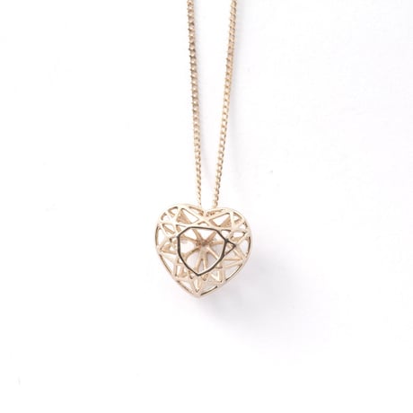 LIJ-N03S-PINKGOLD/Line Heat Pendant/ラインハートペンダント