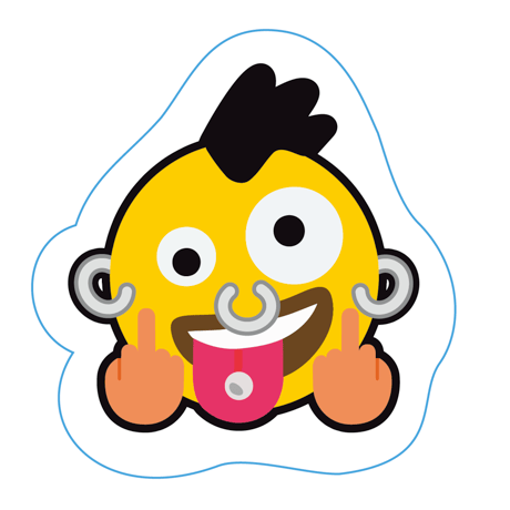 顔ステッカーB