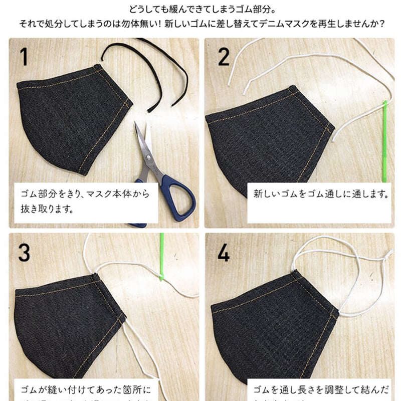 児島 デニム マスク】送料無料 二重マスク 洗える 日本製 企画秘密