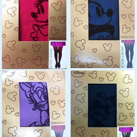 数量限定!!送料０円 (^^♪キャンペーンリバティスタッフオススメ♪これ買っとかないと(^ε^)☆!!?◆ディズニー　タトゥー タイツ　80デニール◆ディズニーフロッキータイツ　4枚セット★☆★【税込、送料込】★☆★