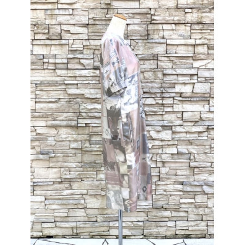 75%OFF】 AGNONA アニオナ 裾レザー付き フォトプリント シルク ... アニオナ AGNONA シルク ワンピース