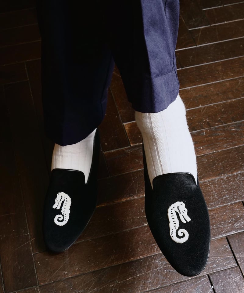 George Cleverley / Velvet Seahorse Slippers | U