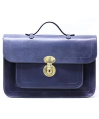Rutherfords / Satchel With 806 Lock  / Large /Navy