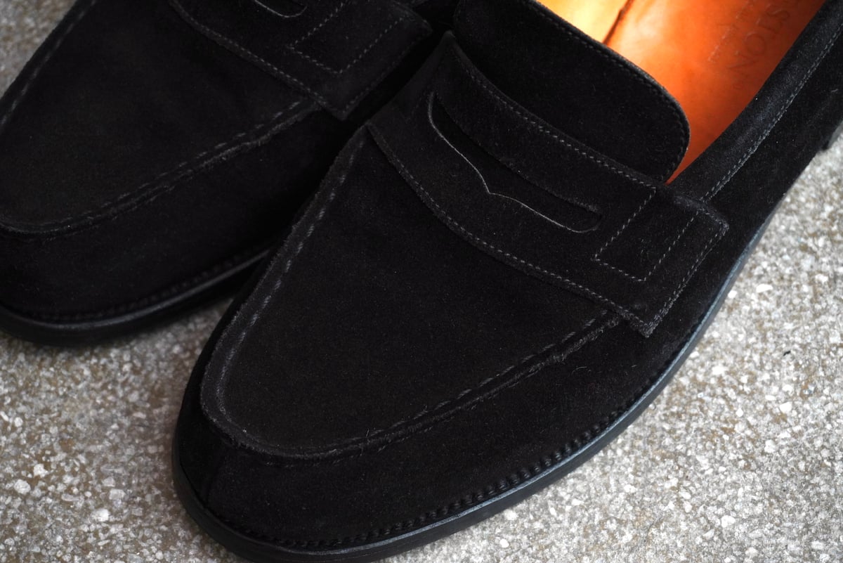 J.M.WESTON】Signature loafer#180 Black Suede 7 J.M.WESTON】Signature loafer#180 Black Suede 7