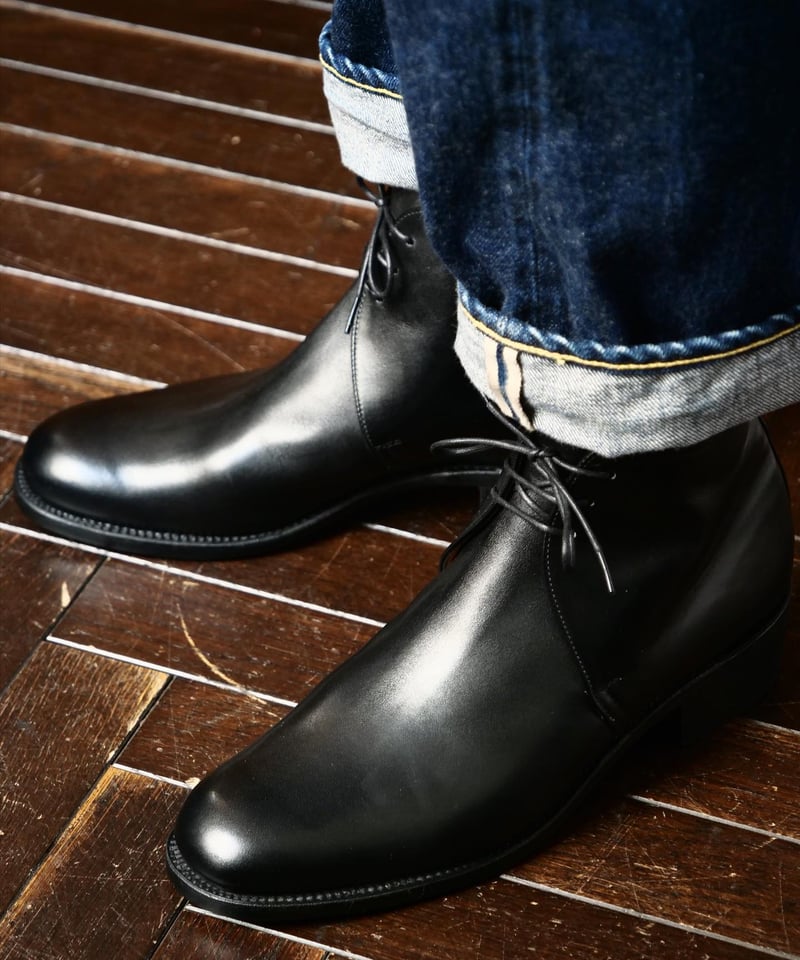 sanders ジョージブーツ 黒 UK7 1/2 26.5〜27cm 競売 sanders 26.5〜27cm 1/2 UK7 黒 ジョージブーツ 靴 - 靴