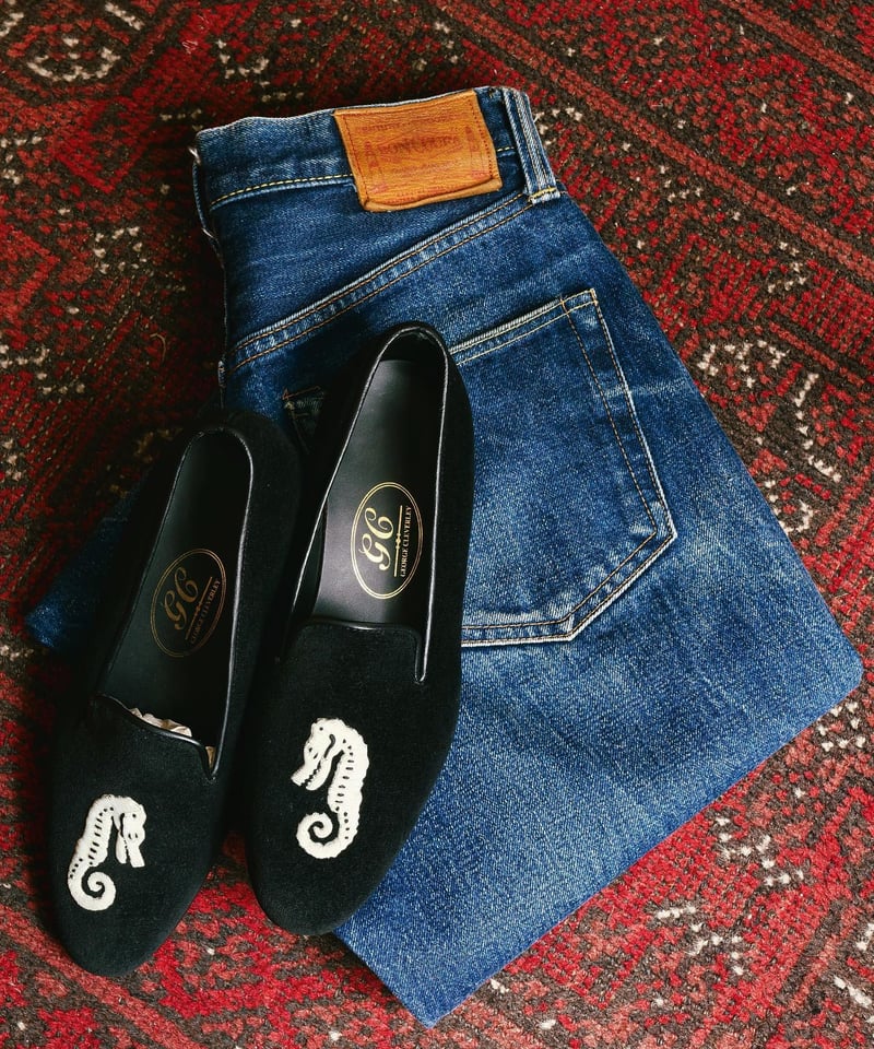 George Cleverley / Velvet Seahorse Slippers | U
