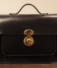 Rutherfords / Satchel With 806 Lock  / Large /Black