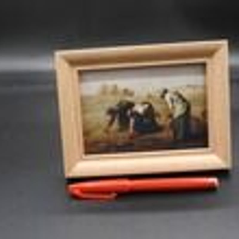 新品 ミレー「落穂拾い」の高級印刷画 木製額入り。 光触媒加工。送料