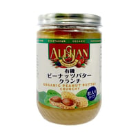 ALISHAN アリサン オーガニック 有機 ピーナッツバター クランチ 粒々 454g 乳化剤 安定剤 不使用 ベジタリアン 無塩 無糖