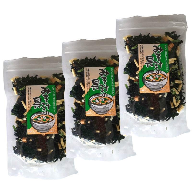 3パック お味噌汁に入れるだけ みそ汁の具40gを3袋 わかめ まき麩 高野
