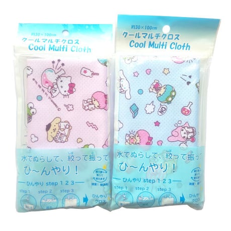 ２枚セット サンリオ マイメロ ポムポムプリン シナモロール ポチャッコ キティ クールタオル 冷感タオル 冷却タオル 熱中症対策 暑さ対策 ５種デザイン×各２色