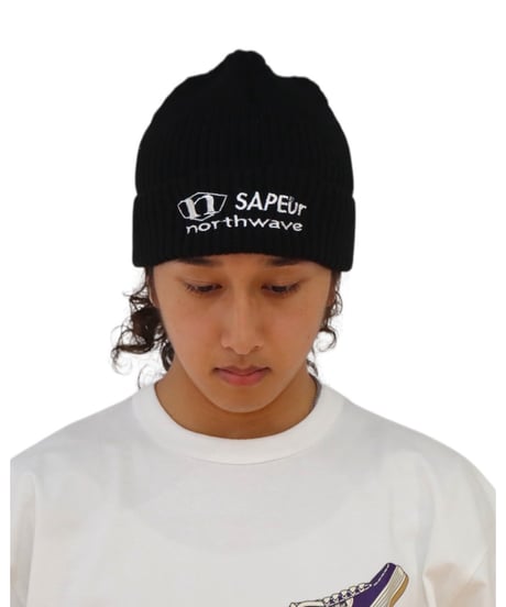 【A0026-171】NORTHWAVE×SAPEUR KNIT CAP■ブラック