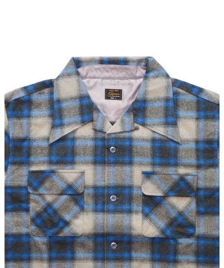 【A0025-239】■SNVG■OMBRE CHECK SHIRT■ブルー