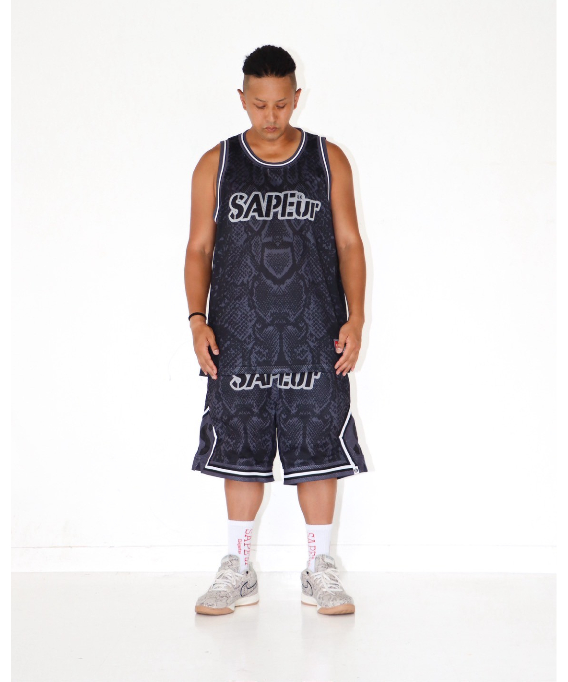SAPEur BASKET TANK TOP【新品未使用】 A0025-241】□AUTHENTIC TANK□タンクトップ□ブラック | SAPEur