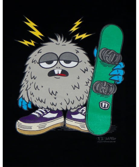 【A0026-055】■NORTHWAVE×SAPEUR MONSTER■S/S TEE■パープル/ブラック