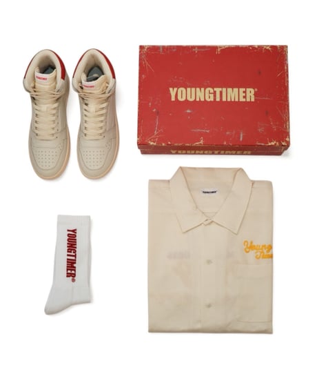 ■YOUNGTIMER■LEATHER Hi ■Natural/CometRed