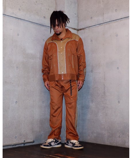 【A0025-376】■WESTERN PANTS■ベージュ
