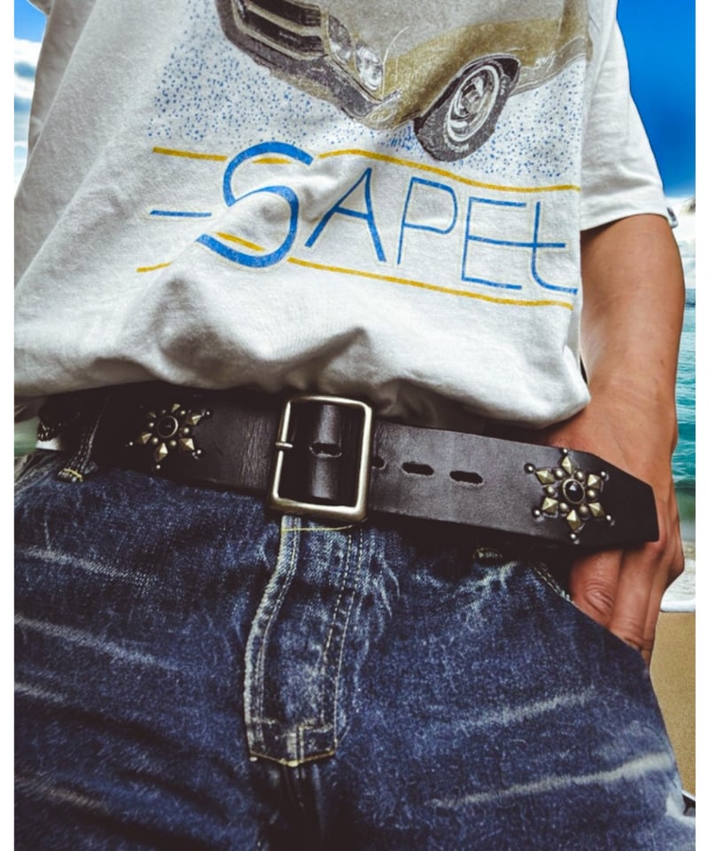 A0024-103】SAPEur×HTC□NEW PEANUT BELT□ベルト□ブラック