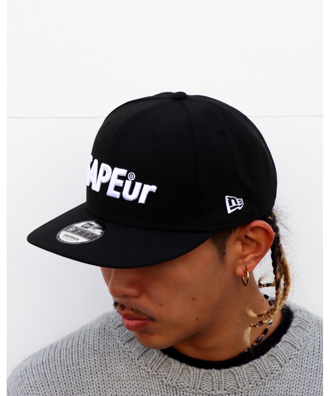 A0025-329】□NEW ERA×SAPEur□スナップバックCAP□ブラック | SA