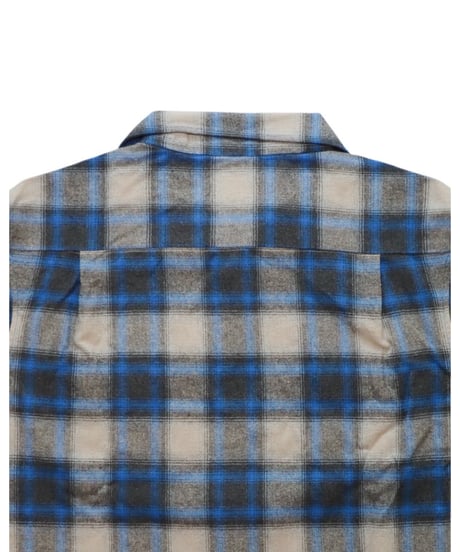 【A0025-239】■SNVG■OMBRE CHECK SHIRT■ブルー